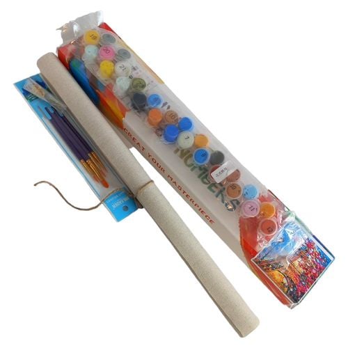 Malowanie Po Numerach Bez Ramki Wieża Eiffla 40x50 na Arena.pl