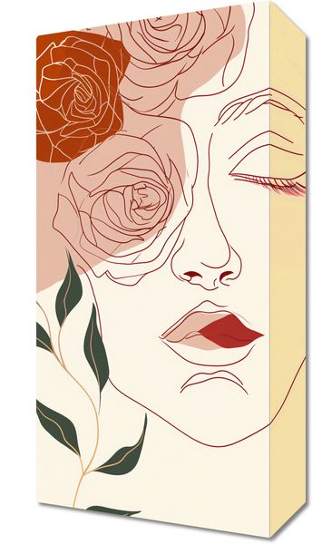 Obraz 20x40cm Beż i Twarz zdjęcie 1