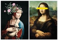 Zestaw dwóch plakatów mona lisa 40x50 cm