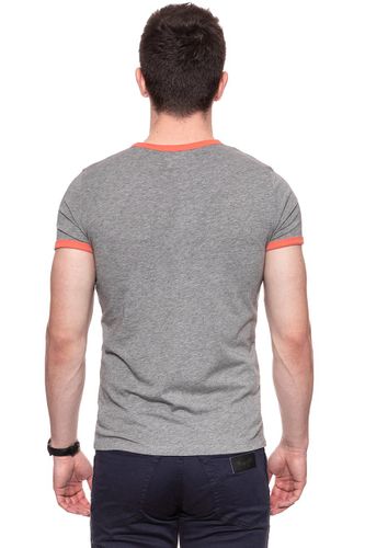 WRANGLER LOGO RINGER TEE GREY MARL W7B68FQVB S na Arena.pl
