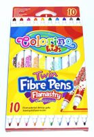 FLAMASTRY DWUSTRONNE 10 KOLORÓW COLORINO 5907690813451