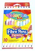 FLAMASTRY DWUSTRONNE 10 KOLORÓW COLORINO 5907690813451