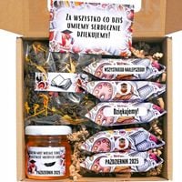 PREZENT DLA NAUCZYCIELA UPOMINEK MIÓD KRÓWKI HERBATA ZESTAW