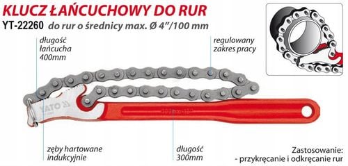 KLUCZ ŁAŃCUCHOWY 300MM YATO na Arena.pl