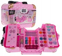 Zestaw Do Robienia Makijażu + Kuferek Lusterko Lakiery Dla Dziewczynek