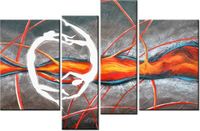 130CM 85 OBRAZ 4 ELEM TANIEC PŁOMIENIACH ŚCIENNY