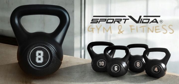 KETTLEBELL 8 KG HANTLA ODWAŻNIK CIĘŻAR DO ĆWICZEŃ SPORTVIDA zdjęcie 3