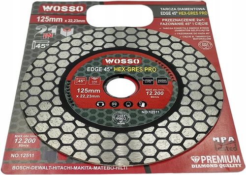 Tarcza DIAMENTOWA 125 do CIECIA pod katem 45 stopni gresu PERFECT Gres na Arena.pl