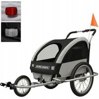 Przyczepka Rowerowa dla Dzieci Jogger Transportowa 3w1 do Roweru 2 Osobowa