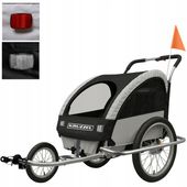 Przyczepka Rowerowa dla Dzieci Jogger Transportowa 3w1 do Roweru 2 Osobowa