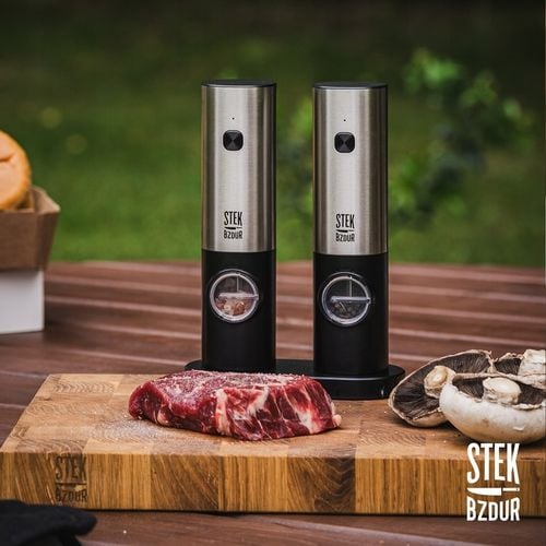 2x Elektryczny Młynek do Mielenia Pieprzu i Soli AKUMULATOR USB na Arena.pl