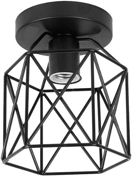 Lampa sufitowa loft czarna E27 zdjęcie 1