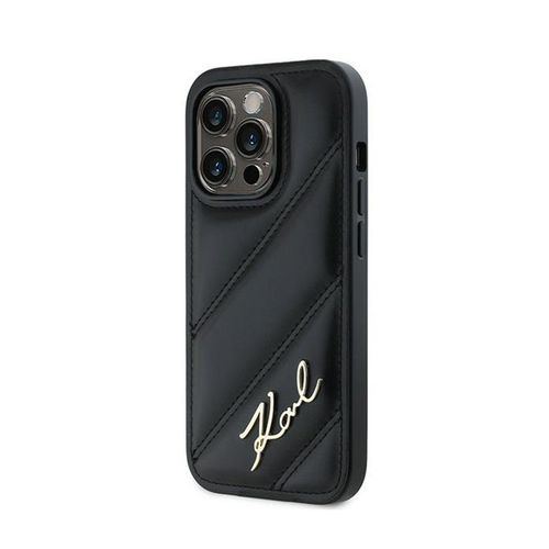 Karl Lagerfeld Diagonal Quilted Script - Etui iPhone 13 Pro (czarny) na Arena.pl