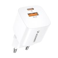 ładowarka sieciowa pd qc 3.0 100-240v 20w usb-c usb-a biała