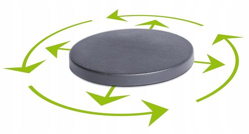 Platforma jezdna okrągła IPMR400 | Antracyt, Kształt Okrągły, Wymiary 39x4.5 cm, Kolor Antracyt, Prosperplast na Arena.pl