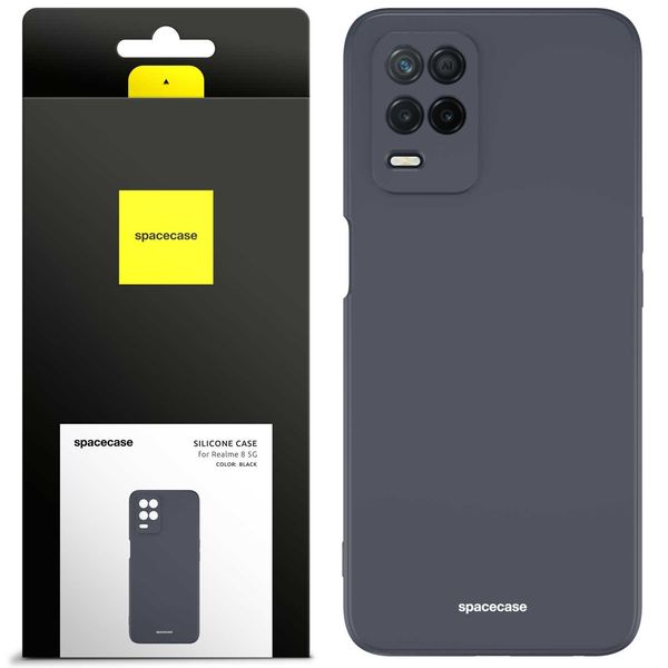 Spacecase Silicone Case Realme 8 5G black zdjęcie 1