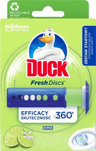duck fresh discs lime - żelowy krążek do toalety 36ml + aplikator na Arena.pl