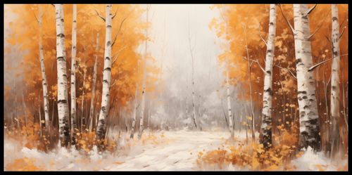 Plakat 91,3x44,5cm Jesienne Brzozy na Arena.pl