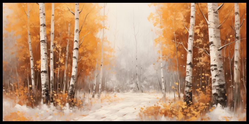 Plakat 91,3x44,5cm Jesienne Brzozy zdjęcie 2