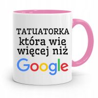 Dla Tatuażystki Tatuażysty Kubek Różowy Na Prezent Z Nadrukiem Ze Zdjęciem