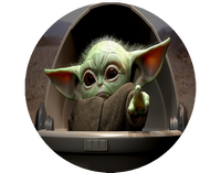 Opłatek na tort Baby Yoda