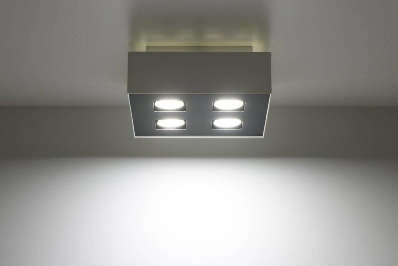 Downlight LAMPA sufitowa SL.0069 metalowa OPRAWA kwadratowa biała zdjęcie 2