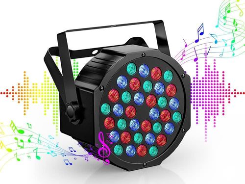 Lampy LED Disco RGB ZQ01104 oświetlenie dyskotekowe 7 trybów zestaw 4 szt. na Arena.pl