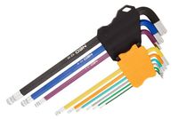 KLUCZE SZEŚCIOKĄTNE 1.5-10MM 9 SZTUK KOLOROWE - T N09-512