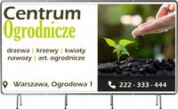 BANER REKLAMOWY 100x50cm plandeka duży wybór wzorów CENTRUM OGRODNICZE