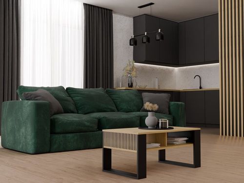 Ława Modern 2P SLIM DĄB ARTISAN CZARNY na Arena.pl