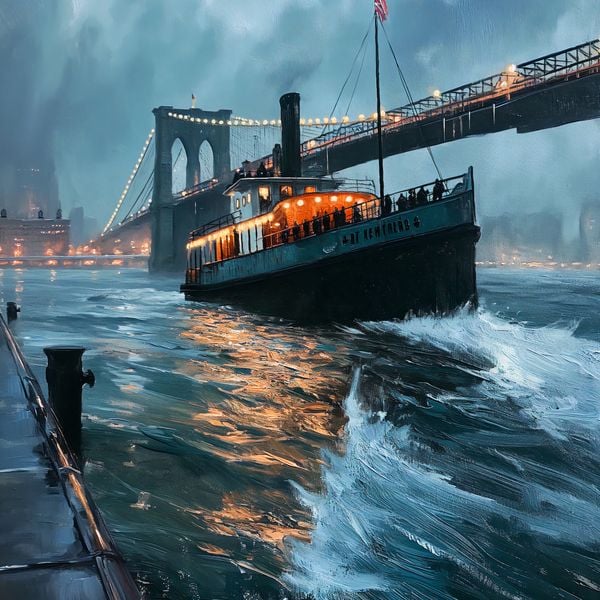 Plakat 90x90cm Stary Parowiec zdjęcie 1