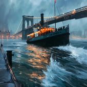 Plakat 90x90cm Stary Parowiec