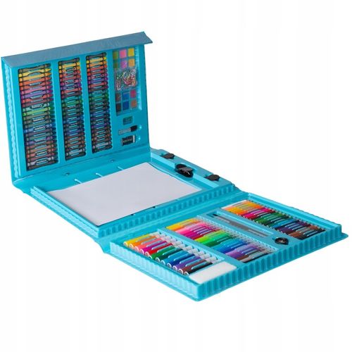 ZESTAW DO MALOWANIA RYSOWANIA ARTYSTYCZNY WALIZKA Niebieska DZIECI PREZENT na Arena.pl