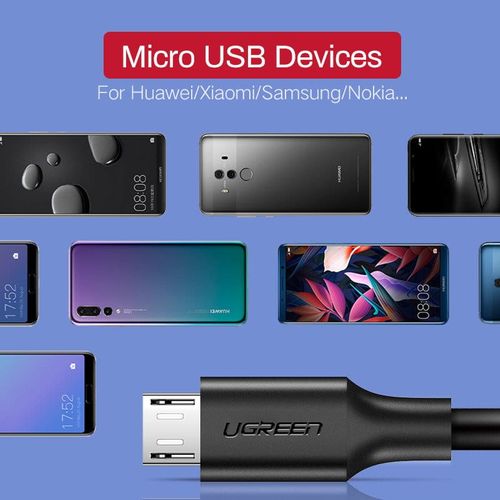 Kabel micro USB UGREEN QC 3.0 2.4A 2m (biały) na Arena.pl
