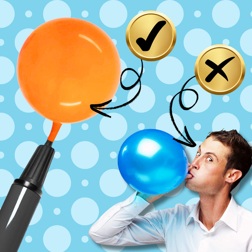 czarna pompka ręczna idealna do nadmuchiwania skoczków balonów mała na Arena.pl