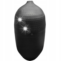 WYSOKI WAZON PODŁOGOWY 48cm CZARNY loftowy metalowy do salonu na gałęzie