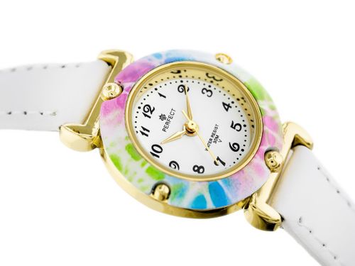 ZEGAREK DZIECIĘCY PERFECT LP152-5 - KOMUNIJNY - biały (zp811b) na Arena.pl