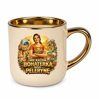 Nie każda bohaterka nosi pelerynę - Mama kubek elegancki na prezent Beżowy