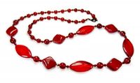 Naszyjnik Czerwone Korale Jablonex Kiara Szklany