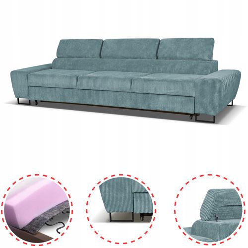 Zestaw mebli wypoczynkowych Savio Sofa 3os fotele j. zieleń na Arena.pl