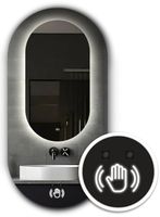 LUSTRO 40x90cm OWALNE WŁĄCZNIK SENSORYCZNY OWAL NA RUCH BEZDOTYKOWE LEDOWE