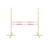 Przeszkoda skokowa do Hobby Horse 120cm, dwie belki - beżowa i jasny róż