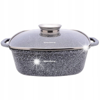 Garnek marmurkowy z pokrywką aromatyzer 5.5L 26cm gaz indukcja KLAUSBERG