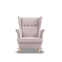 Fotel skandynawski, Myso Mini dla dzieci, 54x60x73 cm, pudrowy róż
