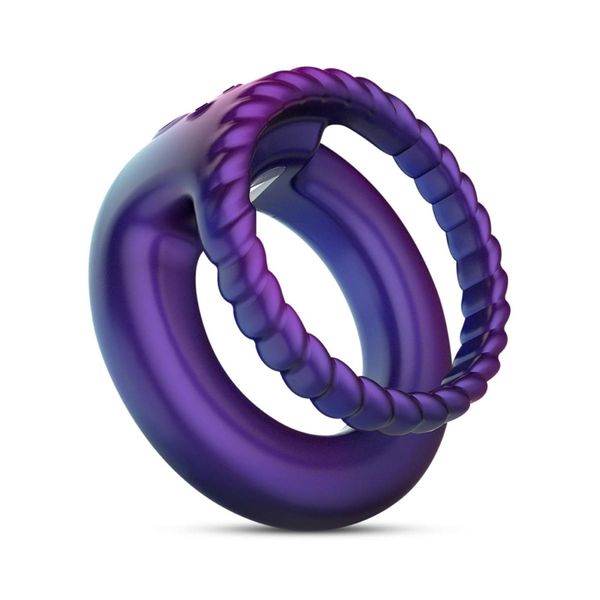 Hueman - Jupiter Vibrating Cock And Ball Ring - Purple zdjęcie 1