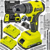Wiertarko wkrętarka UDAROWA Bezszczotkowa aku 2x21V Li-ion toolme TM030