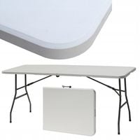 STÓŁ OGRODOWY ROZKŁADANY CATERINGOWY SKŁADANY 180x74cm biały EKO PREMIUM