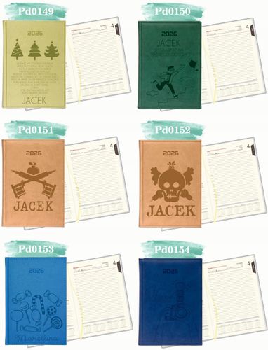 GRAWEROWANY KALENDARZ książkowy A5 2026 personalizacja duży wybór wzorów na Arena.pl
