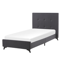 Łóżko tapicerowane 90 x 200 cm szare AMBASSADOR
