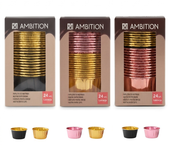 PAPILOTKI SZTYWNE KUBECZKI DO BABECZEK MUFFINEK AMBITION LUKRECJA X 24 SZT